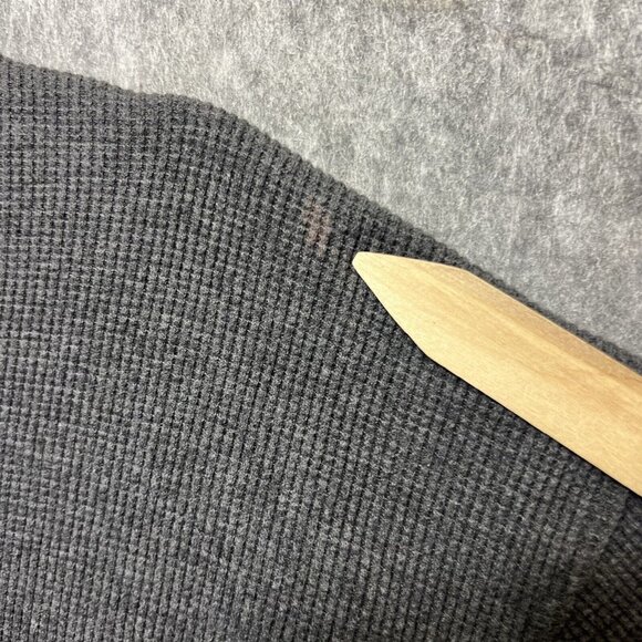 Glacier Gear Outdoor Mock Neck Waffle Knit Long Sleeve Top Gray Size L - Picture 5 of 11